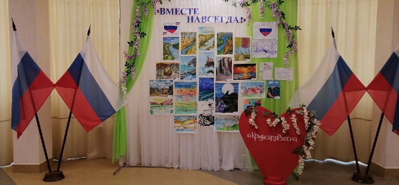 Оформление доски к мероприятию Крымская Весна