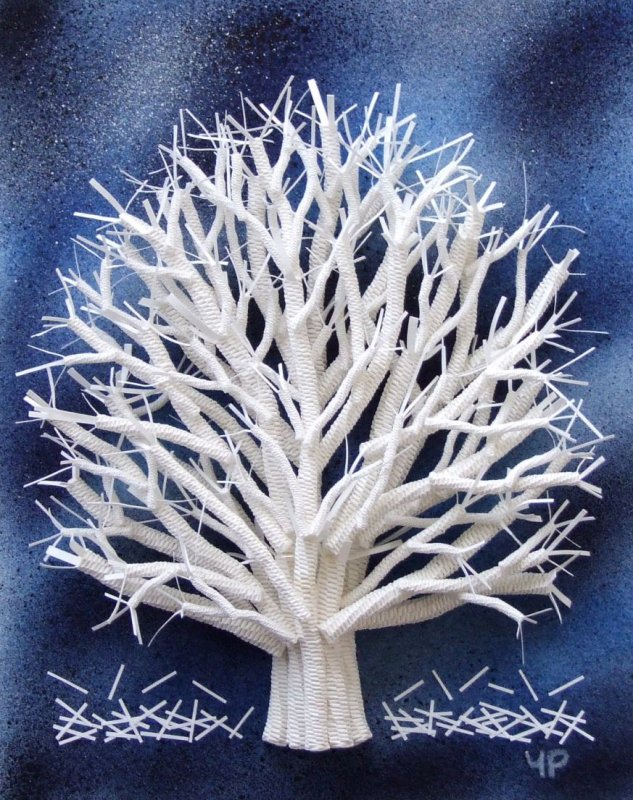 Зимнее дерево из стекляруса