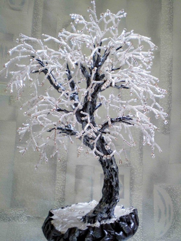 Зимняя композиция из бисера