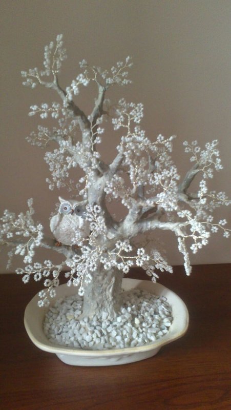 Зимнее дерево из стекляруса