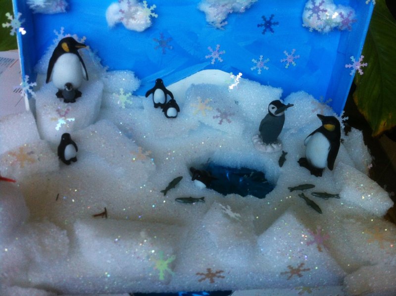 Сенсорная коробка пингвины