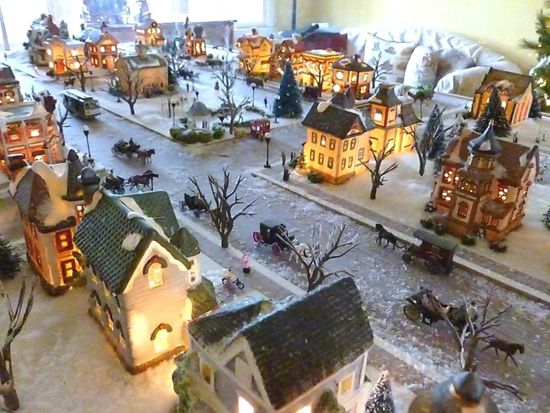 Рождественская деревня диорама