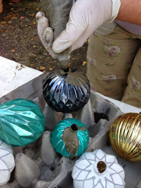 Декоративные шары из цемента