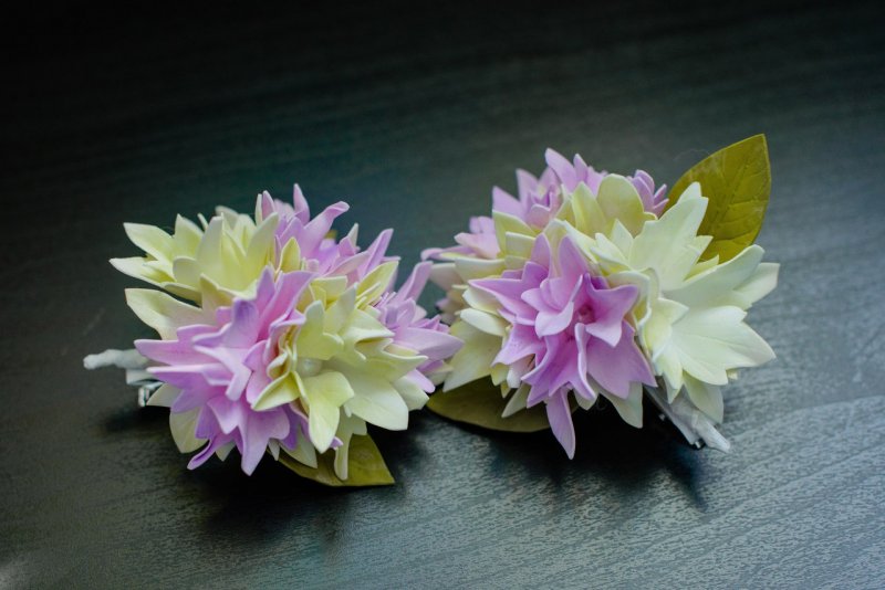 Цветы из фоамирана для украшения плоские