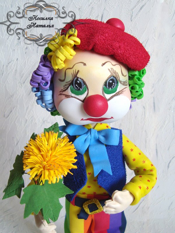 Кукла клоун из фоамирана