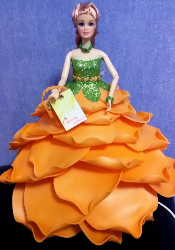 Платье для куклы из фоамирана
