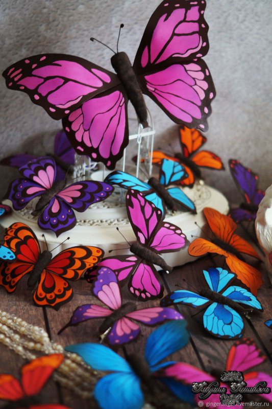 Бабочки Стрекозы из фоамирана