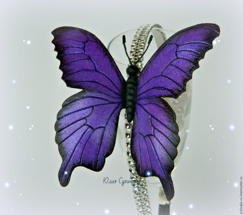 Бабочки из глиттерного фоамирана