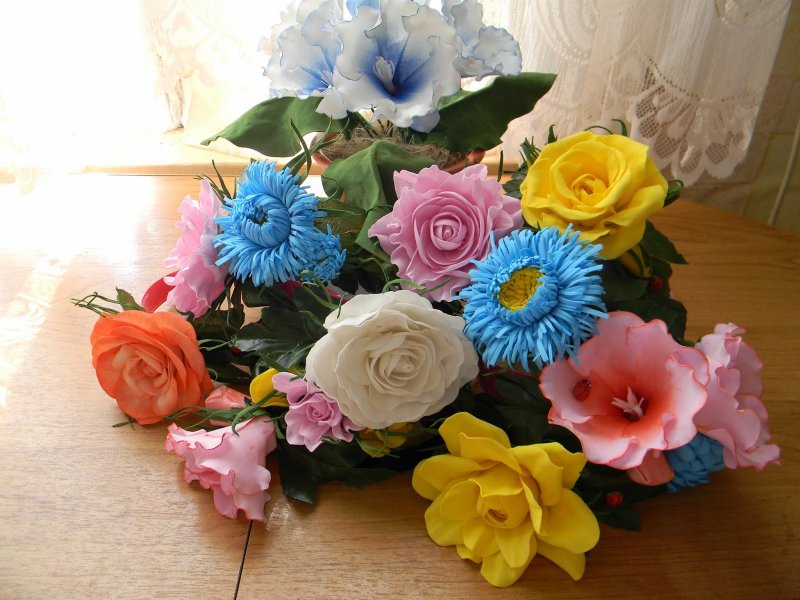 Букет цветов из фоамирана на день рождения