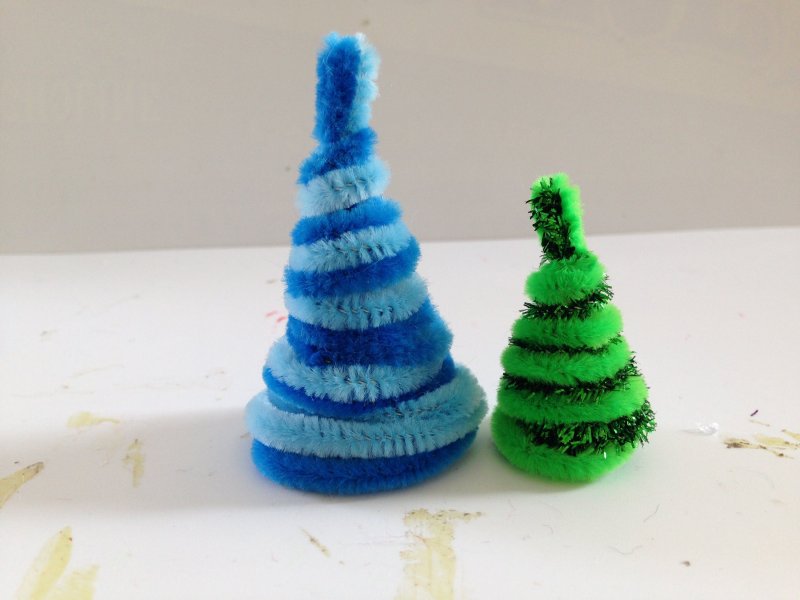Новогодние игрушки из синельной проволоки для детей