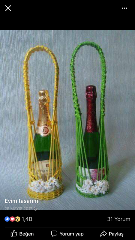 Плетеная корзина для шампанского