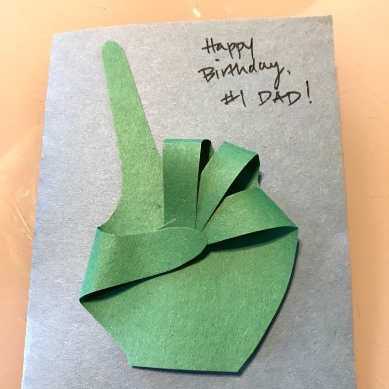 Оригами открытка на день рождения папе