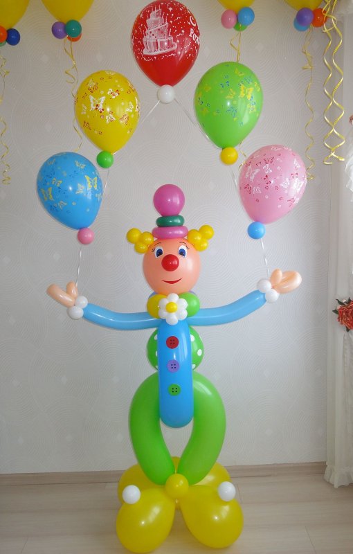 Клоун из воздушных шариков