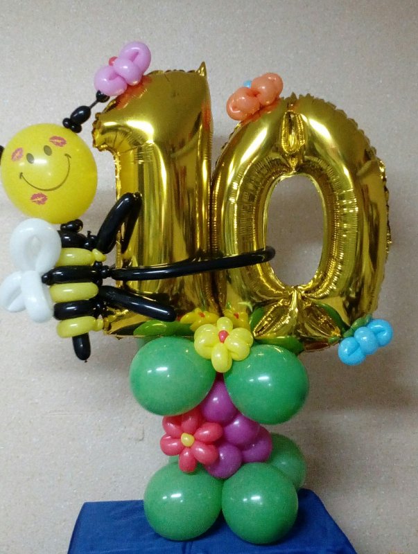 Цифры из шариков на день рождения