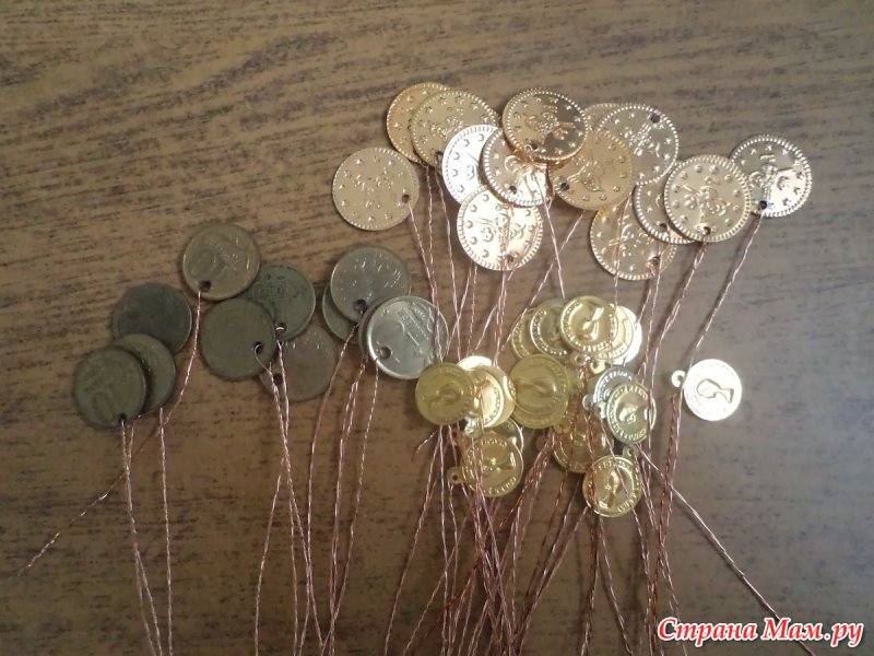 Панно денежное дерево из монет