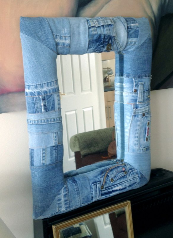 Тапочки из старых джинсов