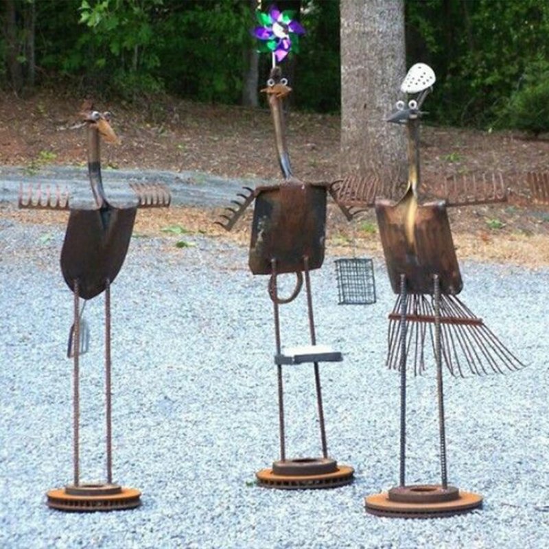Птицы из металла для дачи