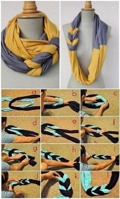 Необычный шарф из ткани