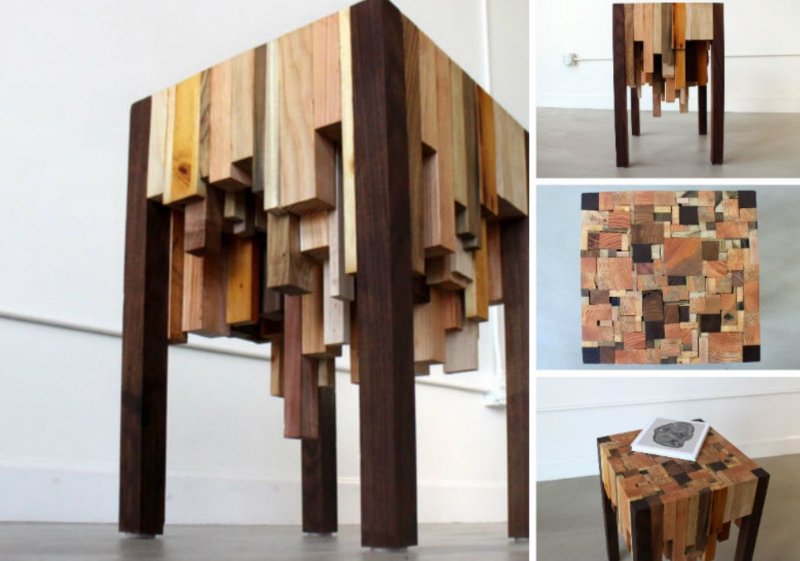 Мебель из кусочков дерева
