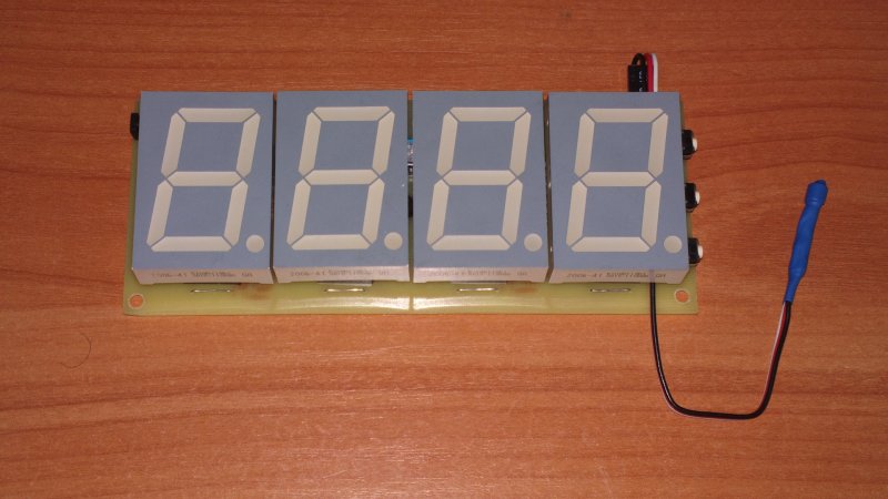 Часы-термометр на pic16f628a на ЖК индикаторе