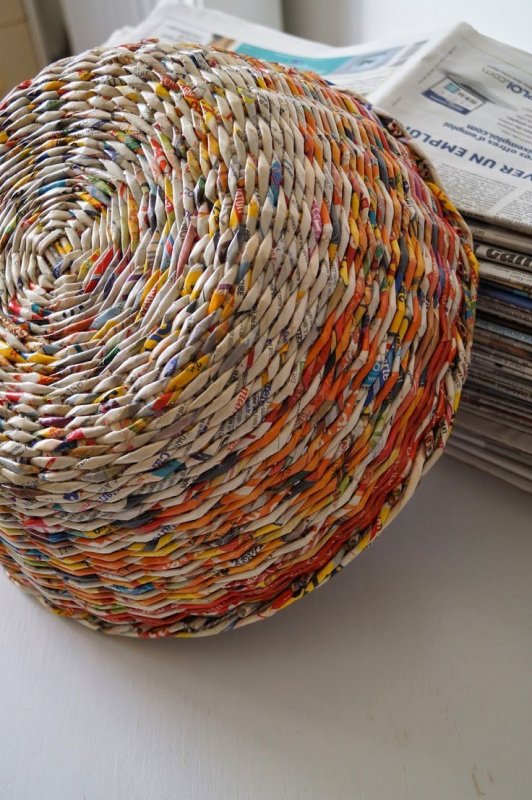 Газетное плетение для детей