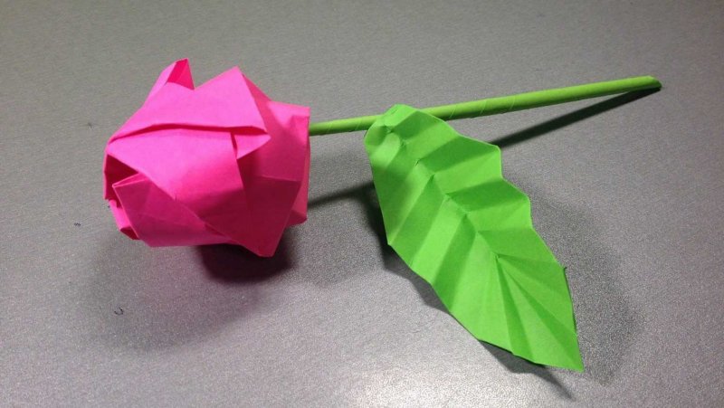 Оригами закладка из бумаги без клея