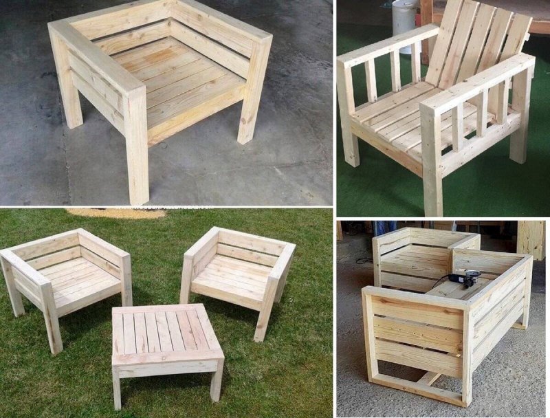 Стол для сада из подручных материалов