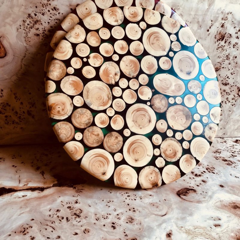 Декор из деревянных спилов