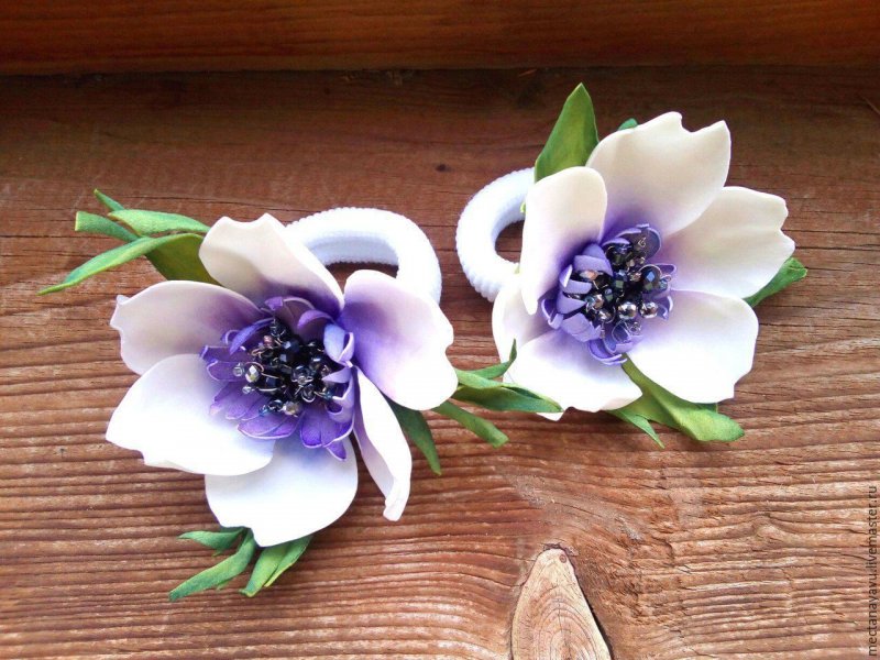 Цветы из фоамирана для украшения плоские