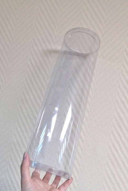 Цилиндр прозрачный пластиковый диаметр 80 -100 мм