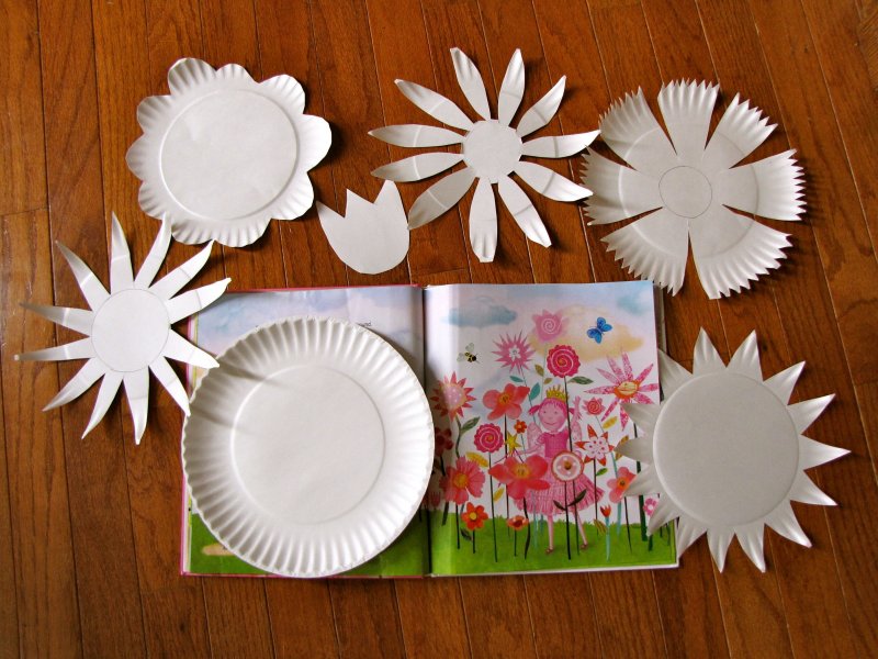 Цветы из одноразовых тарелок