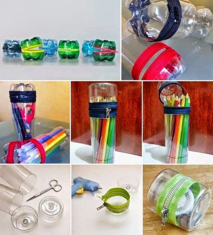Органайзер из пластиковых бутылок для детей
