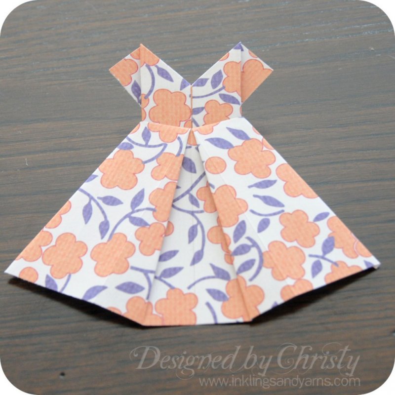 Оригами платье для мамы