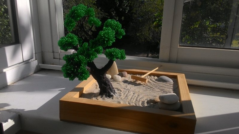 Японский песочный сад дзен