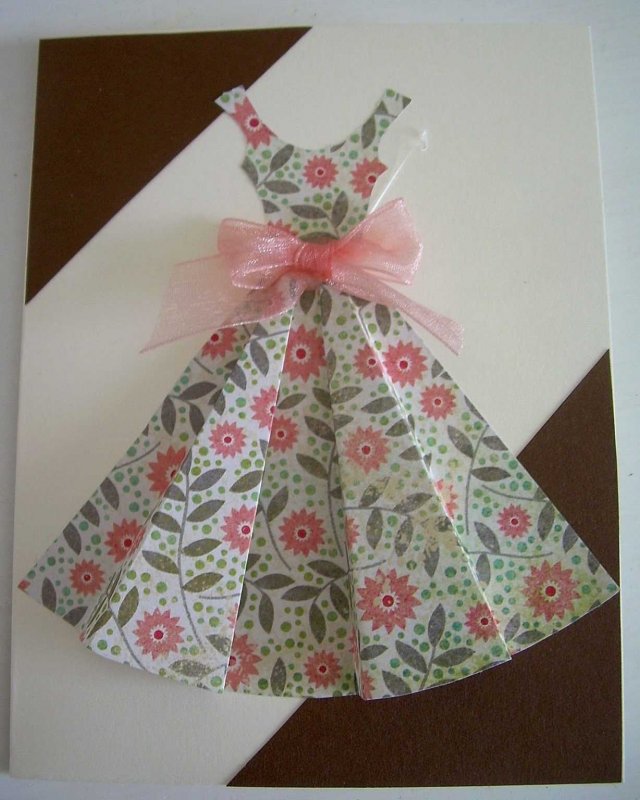 Поделка платье для мамы из бумаги