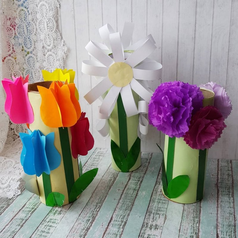 Цветы поделка для детей