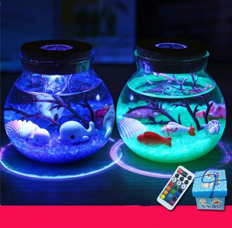 Светильник ночной аквариум рыбки seabed Word Lamp