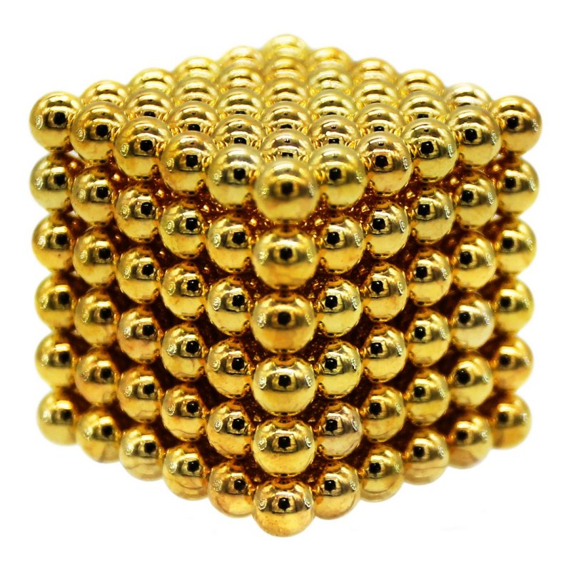 Куб Forceberg Cube - куб из магнитных шариков 2,5 мм, золотой, 512 элементов