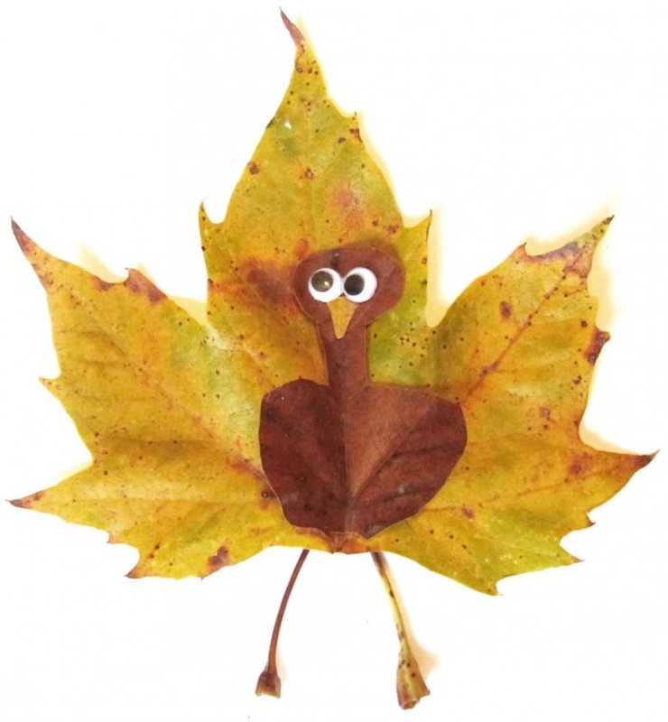Поделки из листьев на тему осень
