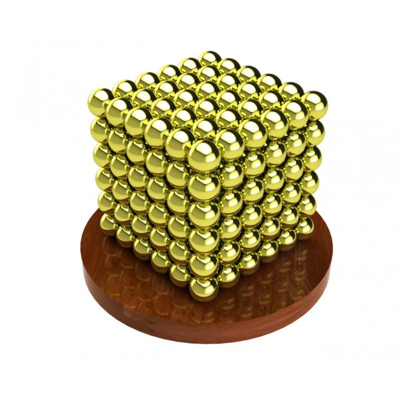 Неокуб игрушка-антистресс куб из 216 магнитных шариков 5 мм серебристый