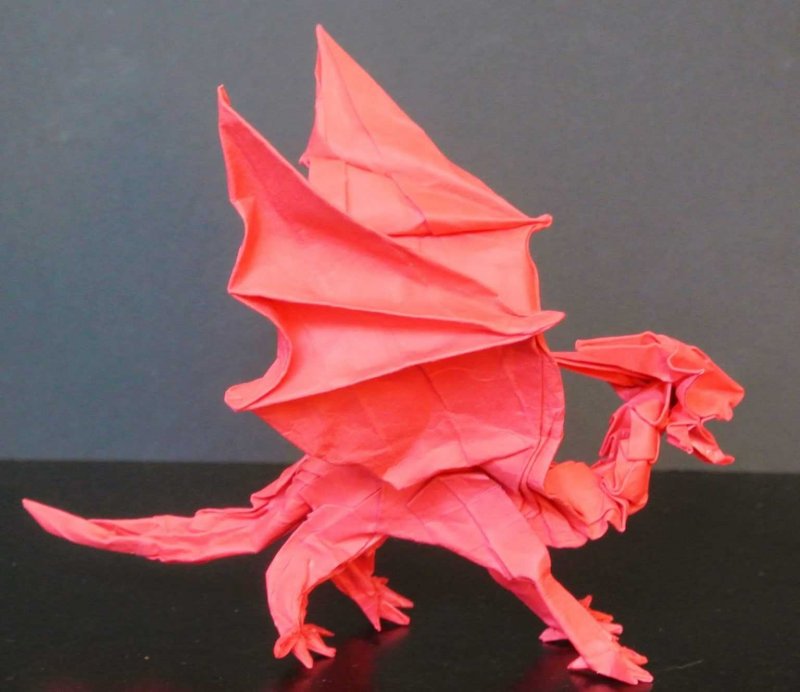 Трёхголовый дракон оригами