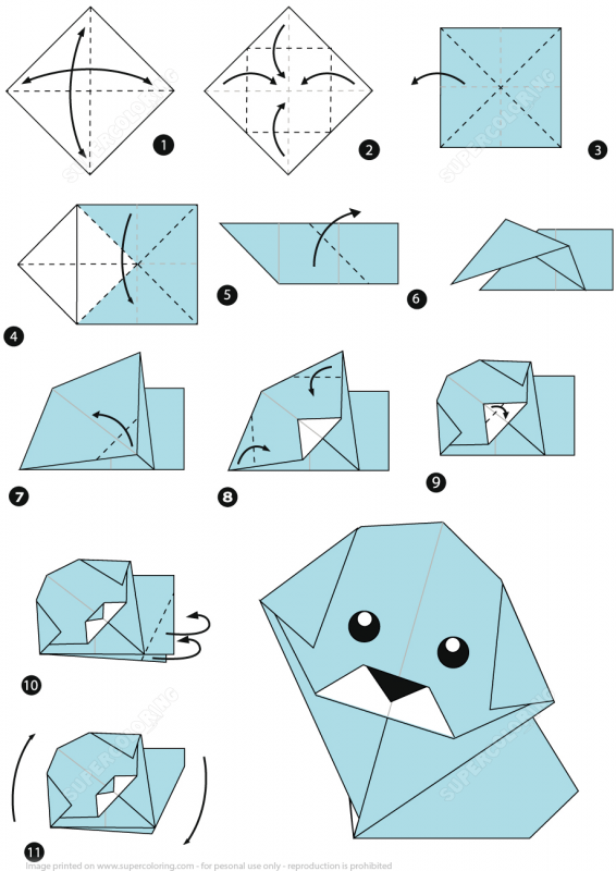 Оригами лотоса из бумаги схема
