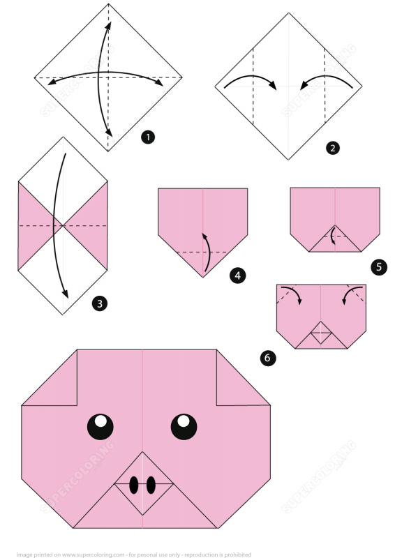 Оригами схема для начинающих пошагово