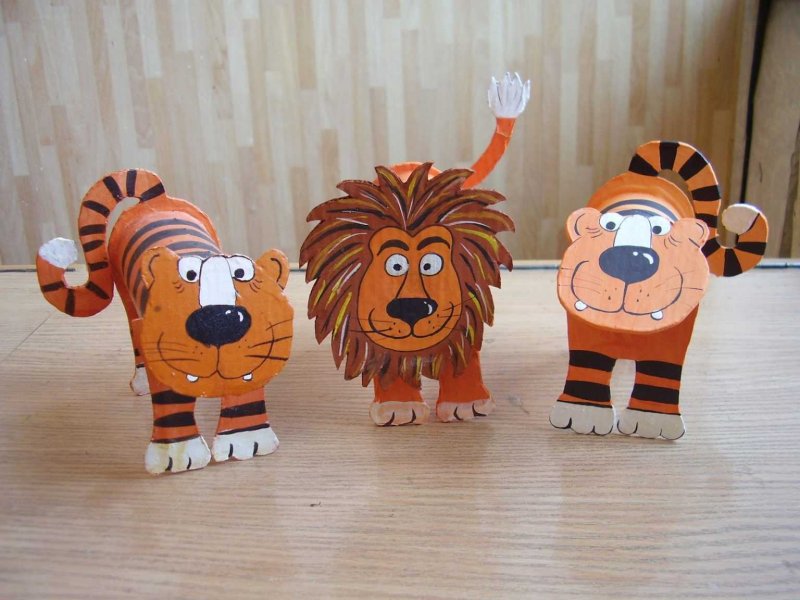 Тигр из пластилина для детей
