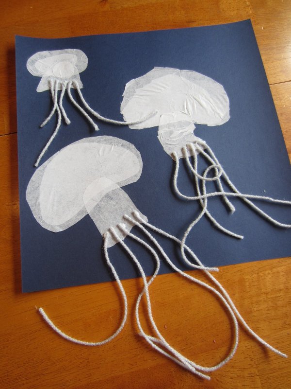 Поделка медуза из бумаги