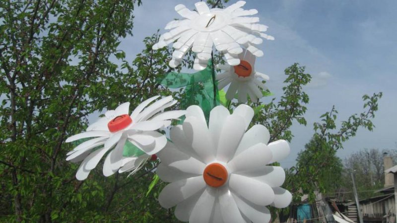 Поделка цветы из подручных материалов