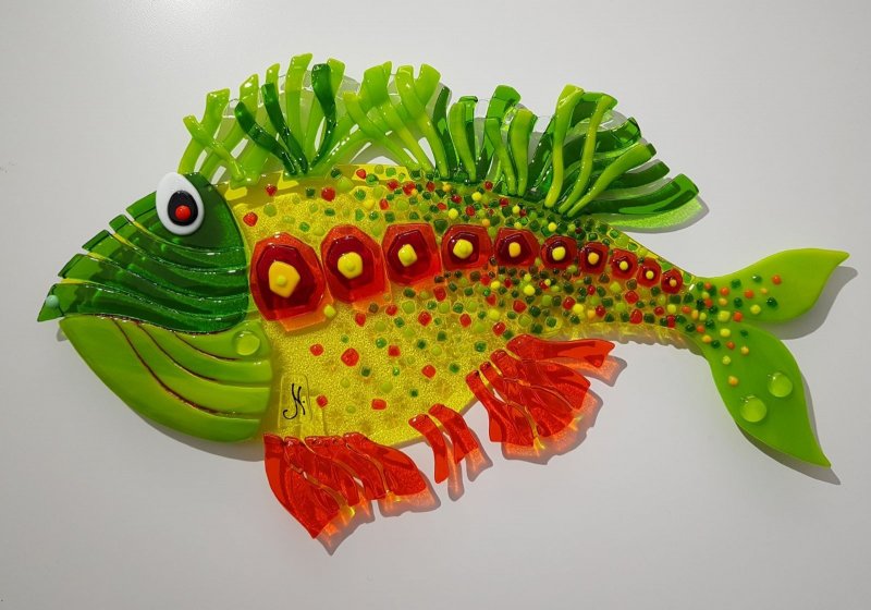 Пластилиновая живопись Золотая рыбка