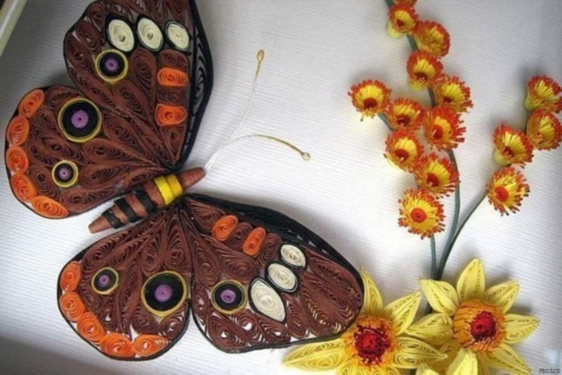 Бабочка из ткани