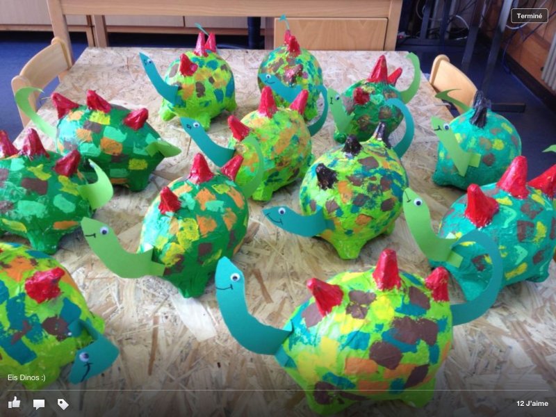 Поделка динозавр для детей в детском саду