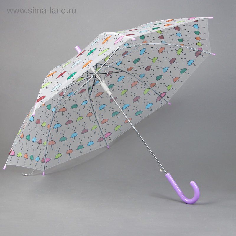 C49798 зонт детский, полуавтомат, микс шт